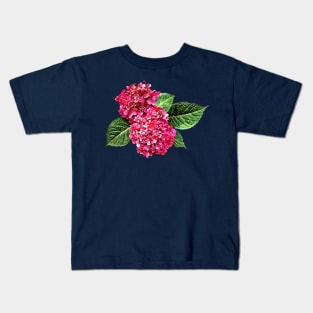 Dark Pink Hydrangea Kids T-Shirt